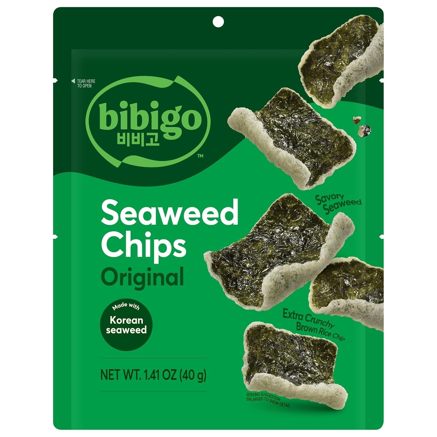 Bibigo Seaweed Chips, 1.41 Ounce Pack of 1