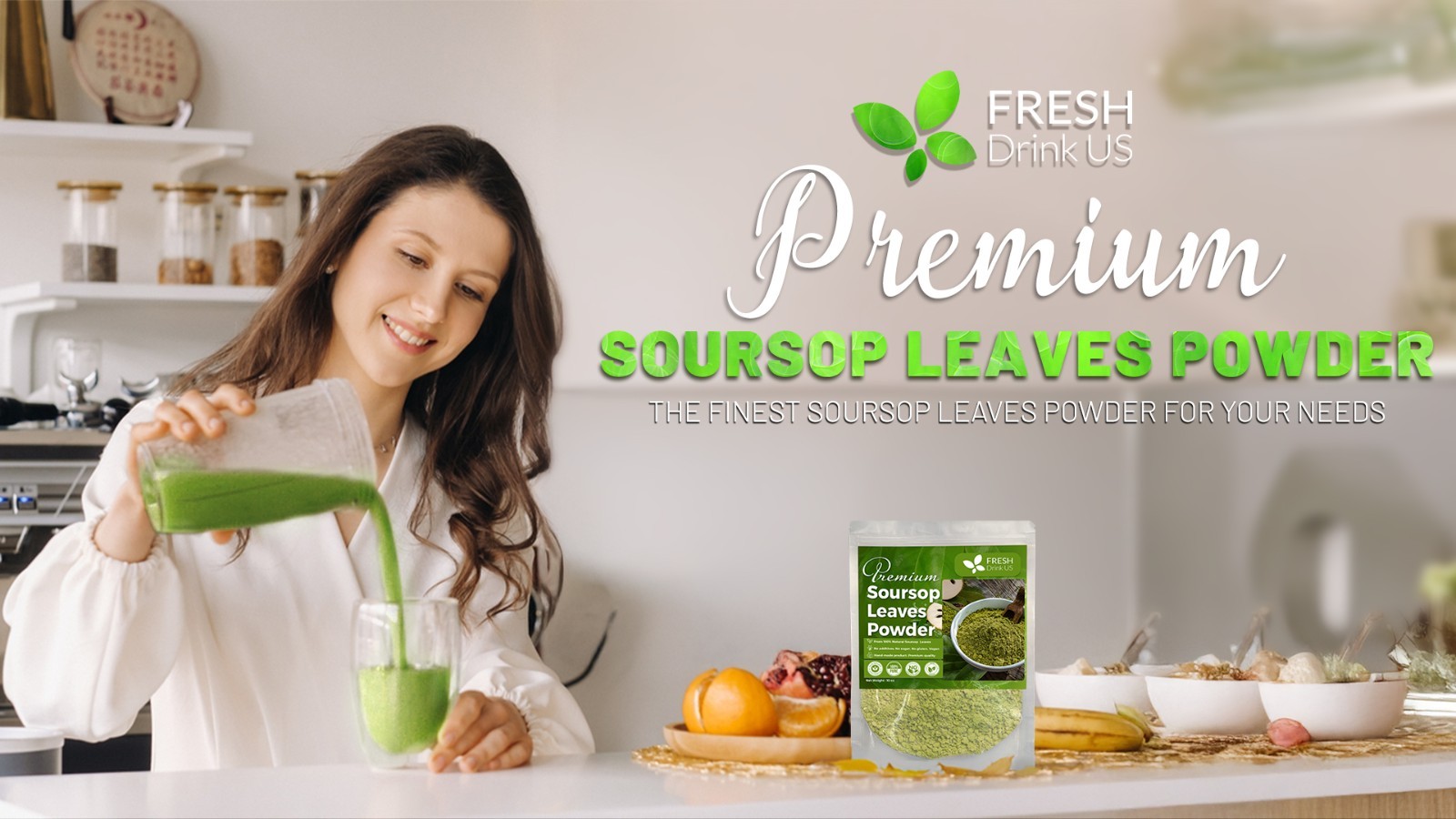 100% Pure Soursop Leaf Powder 4.5oz – Natural Graviola for Tea, Baking, Vegan, N