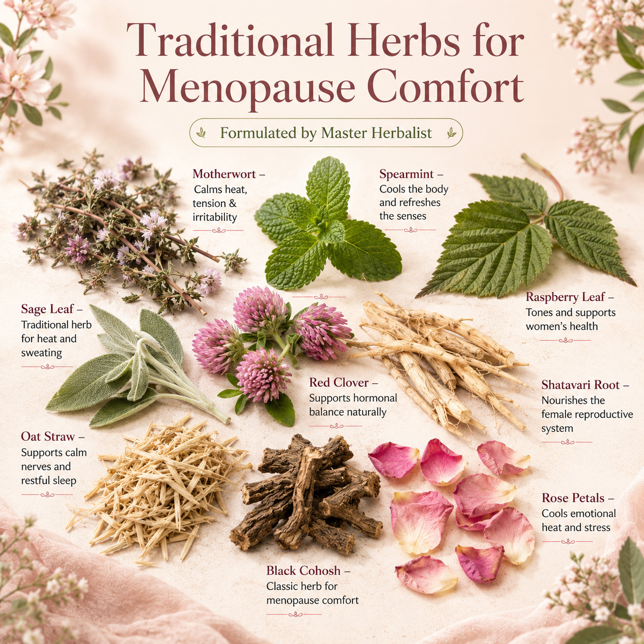 HOT FLASH TEA- for menopause symptoms, especially hot flashes. It works great!