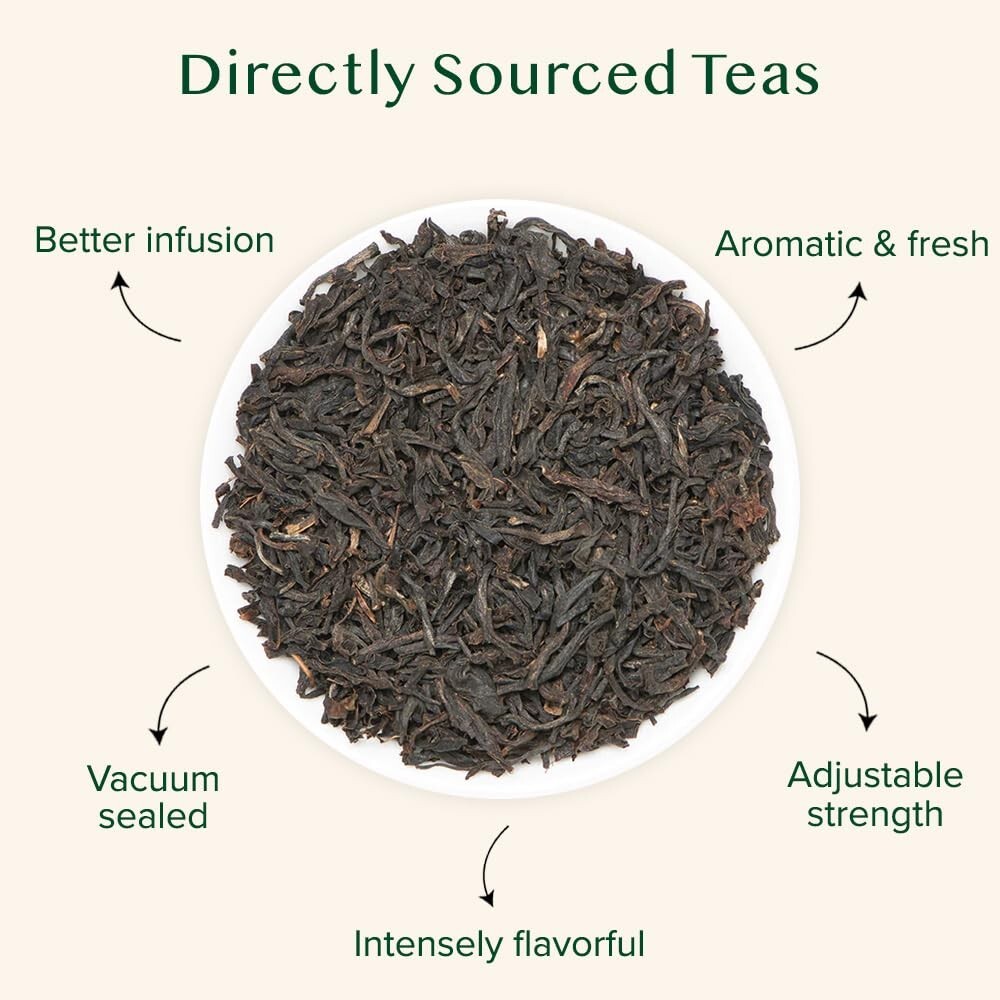 Strong and Malty Assam Black Tea 340g | Non-GMO, Gluten-Free, Over 170 Servings