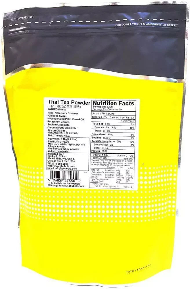 Qbubble Tea Powder Thai, 2.2 Pound