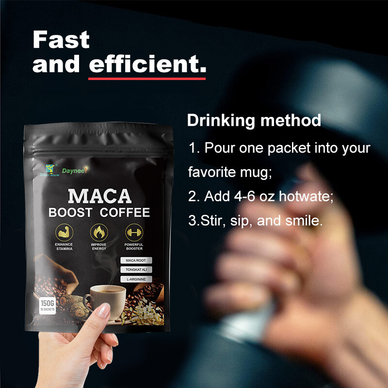 Maca Coffee Chocolate Flavor Herbal Instant Coffee Natural Energy Drink Men