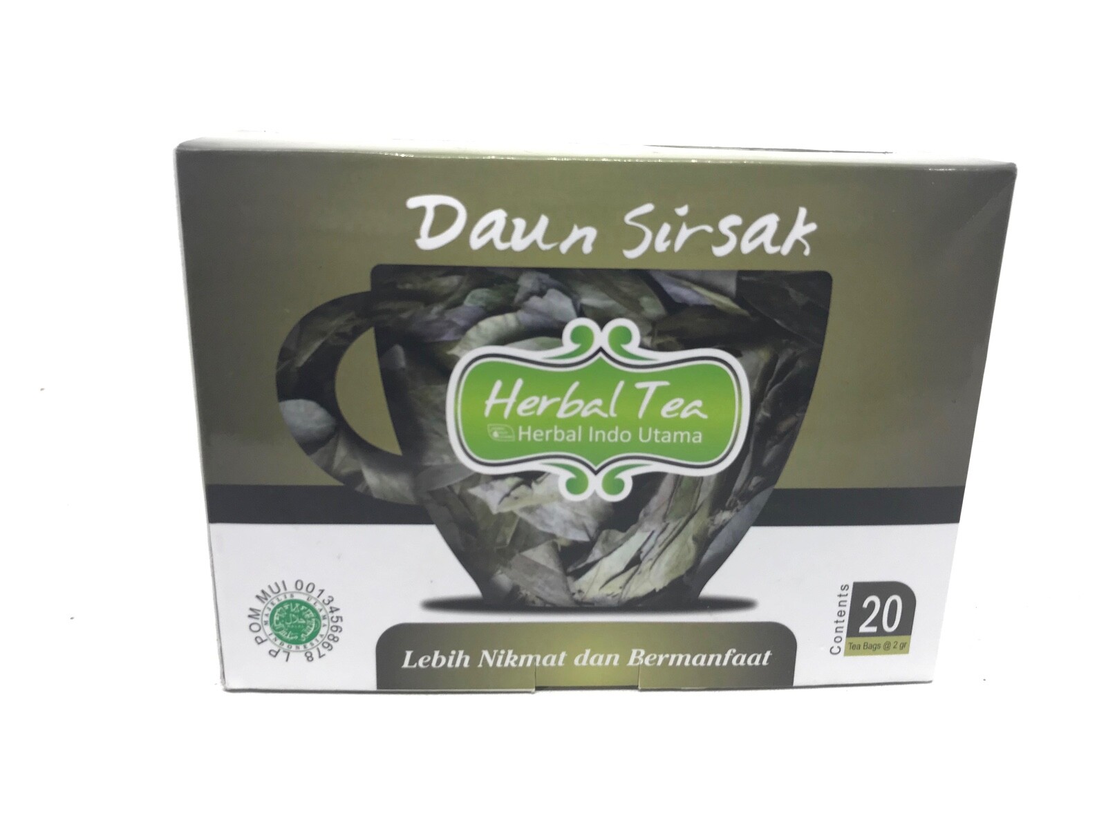 Herbal Tea Herb Indonesia Traditional Organic 20x2gr Soursop Mangosteen Garcinia