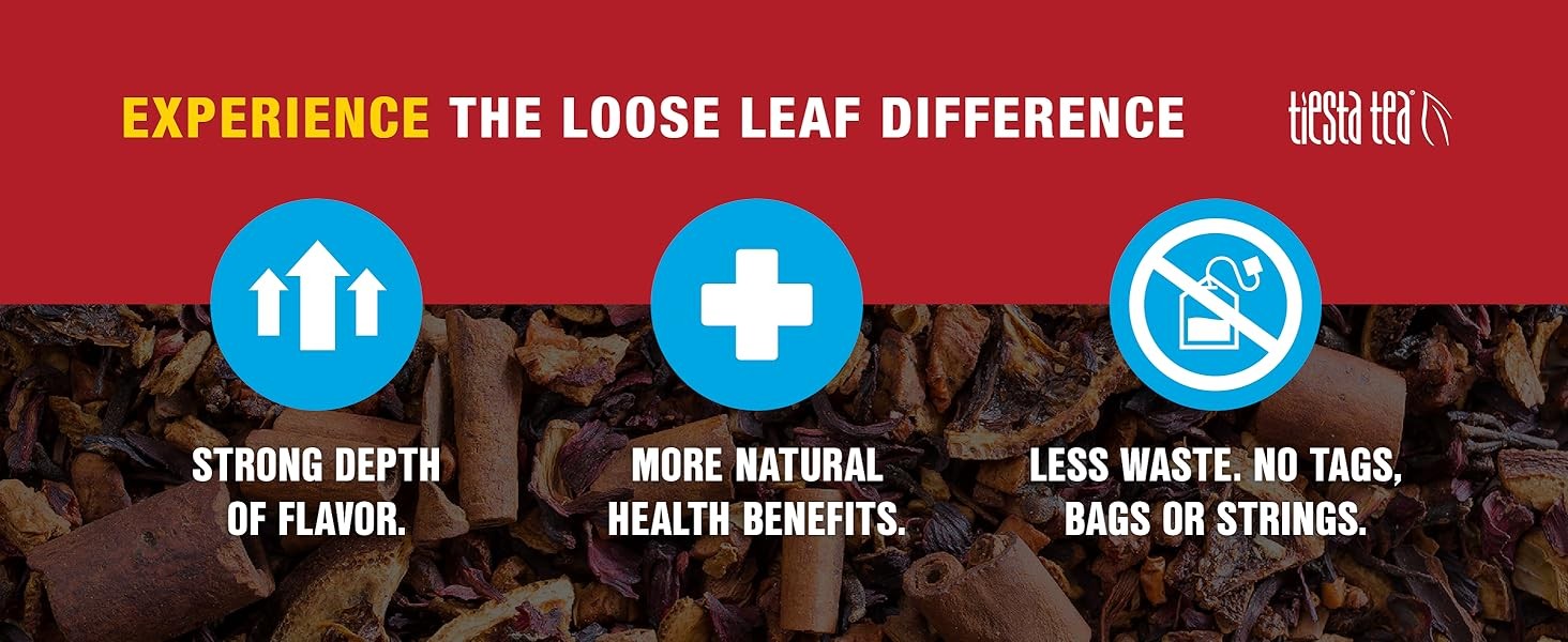 Fireside Spice, Loose Leaf, Mulled Wine Herbal Tea, Premium Non-Caffeinated