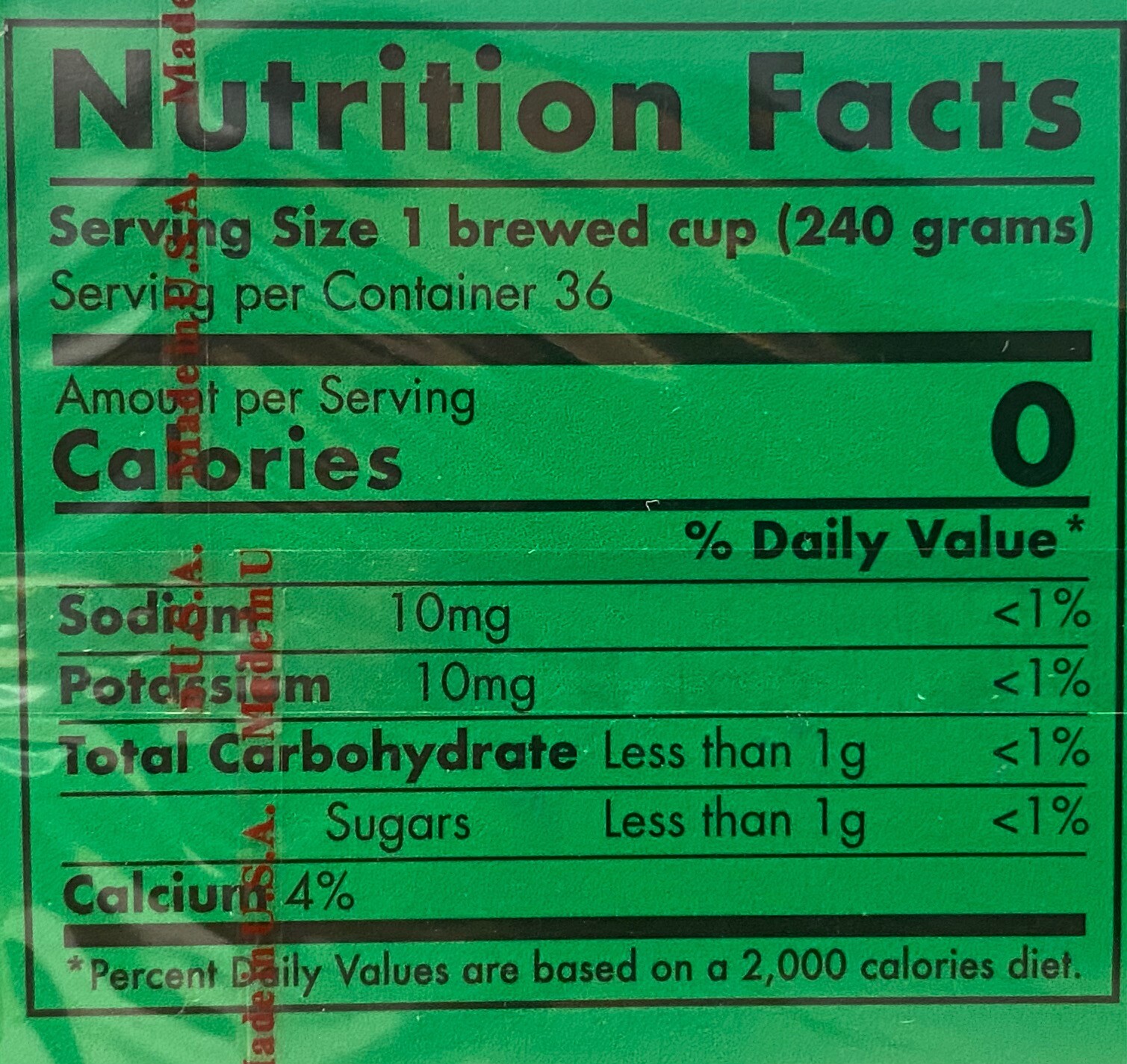 1 Box, China Slim Herbal Tea Extra Strength Delight 36 Tea Bags