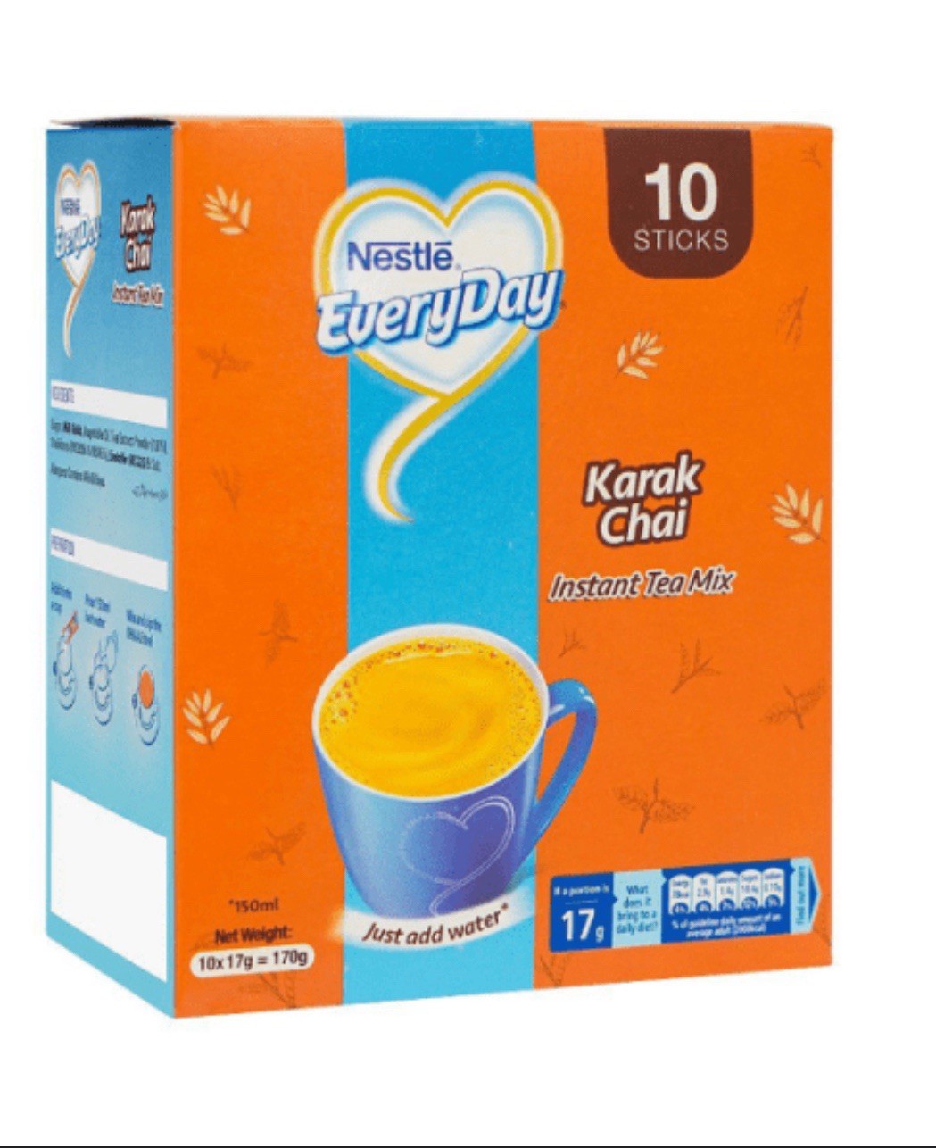 Nestle Everyday Instant Tea Mix (Karak Chai) 1 Box (10 Sticks ) Shipping 🇺🇸