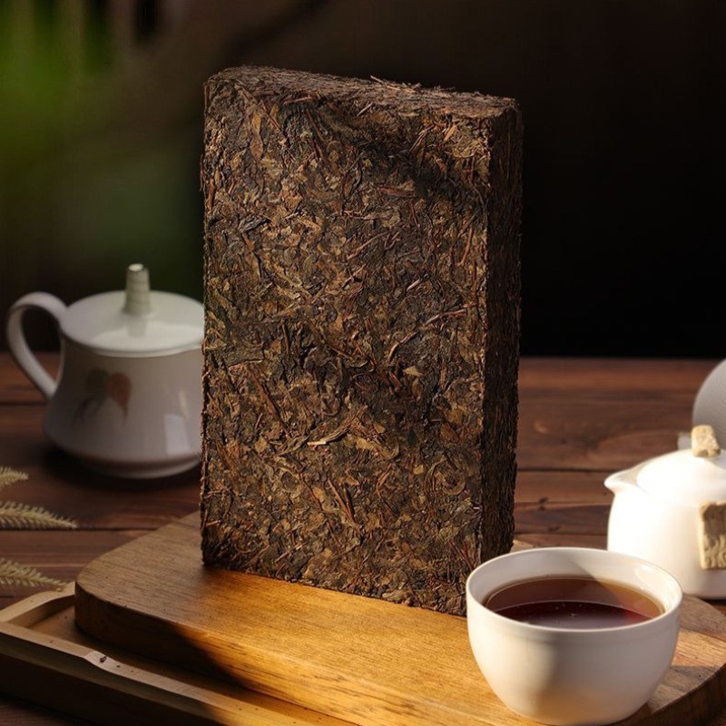 900g Authentic Anhua Fu Tea 2018 Dark Tea Chen Nian Old Jin Flower Tea Bricks