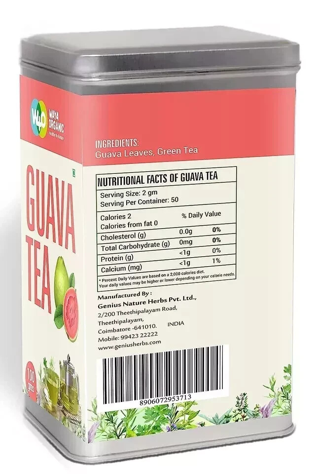 WAY 4 ORGANIC W4O Guava Leaf Tea 100g free shipping world wide