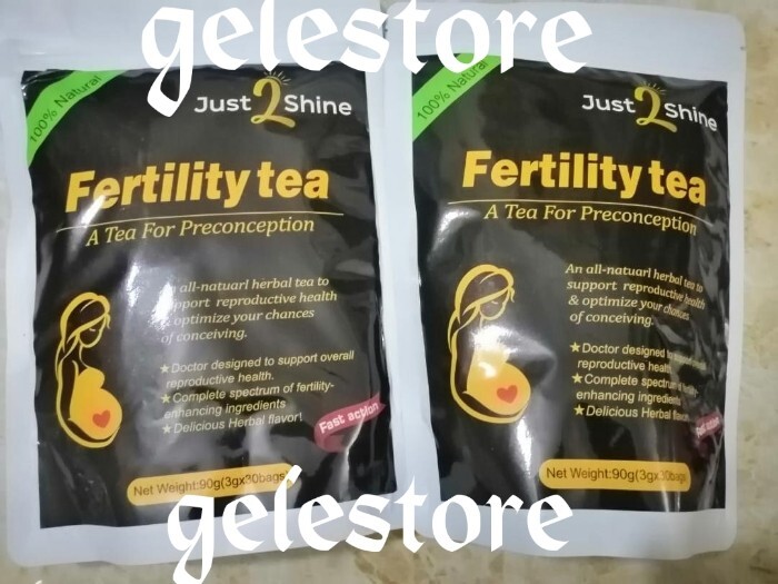 Just 2 Shine Fertility Tea 30 Tea Bags Per Pack. Delicious Flavor, 100% Natural