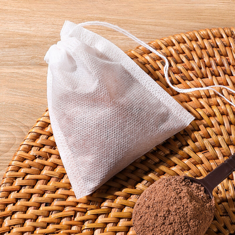 200x Non-woven Tea Bags Disposable Soup Tea Filter Bag Drawstring Gauze Bag Thin