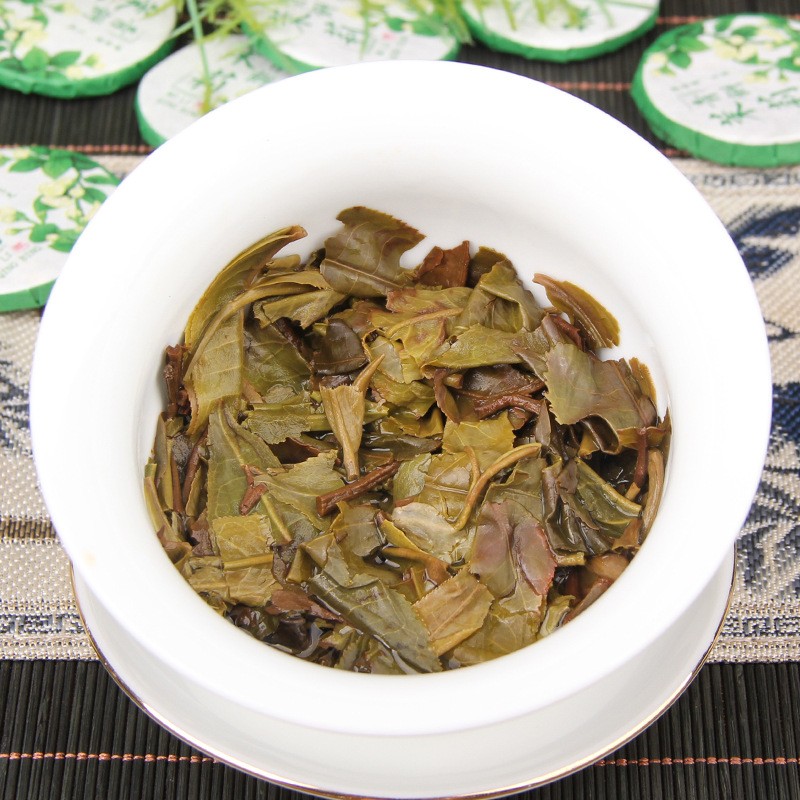 500g Yunnan Jasmine Tea Pu’er Tea Ancient Tree Tea Cake Raw Tea Compressed Tea