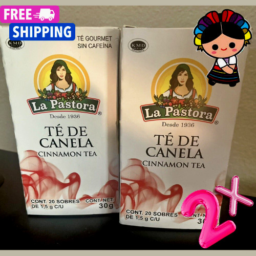 Te De Canela La Pastora Cinnamon Tea (2 Boxes) 40 Bags Total