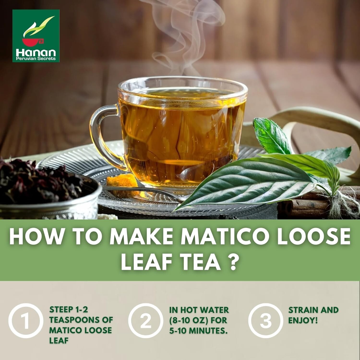 Matico Loose Leaf Tea Soldier’s Herb – All Natural Matico Herb Leaves from Peru