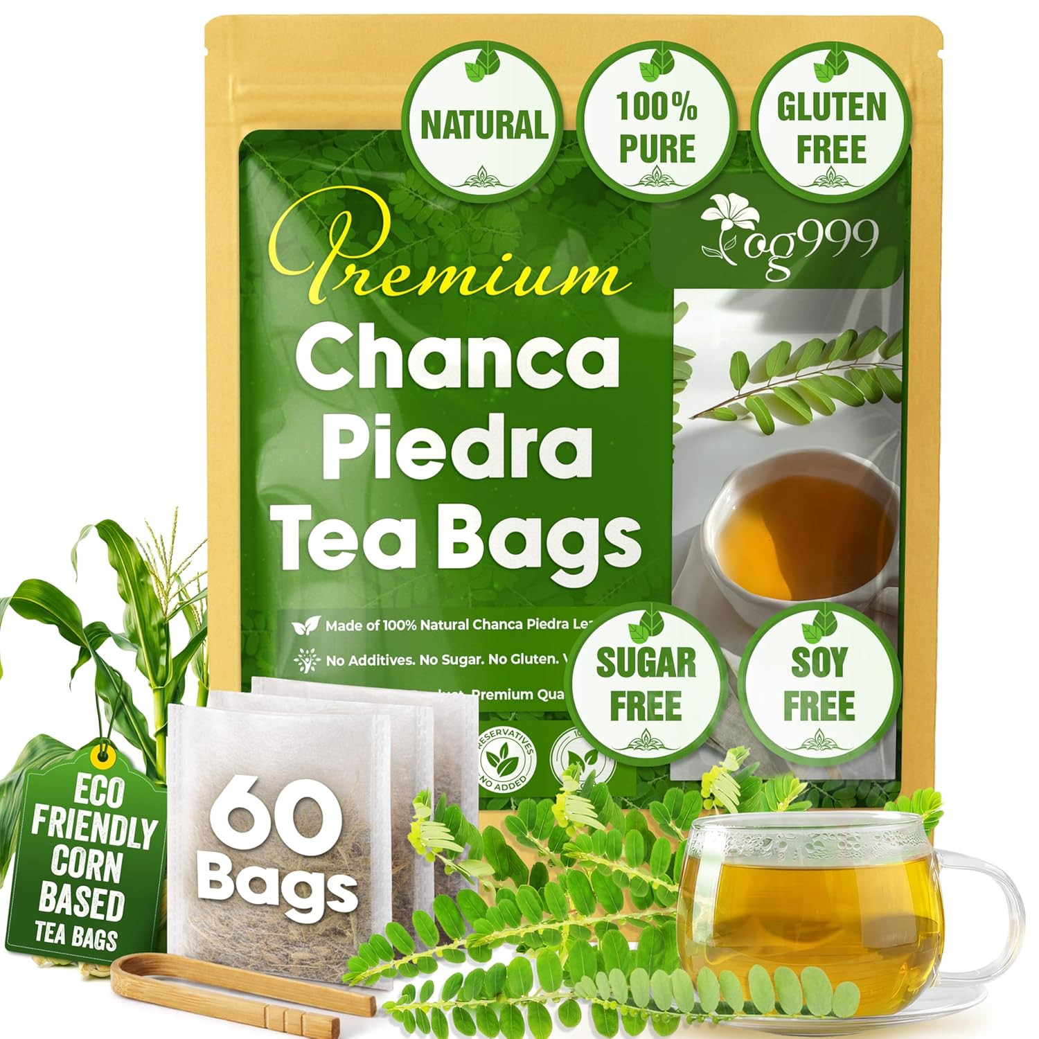 , 30 Bags Premium Turmeric Ginger Cinnamon Tea, Improve Digestion, Support Brain