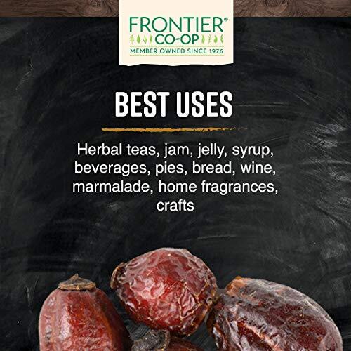 Frontier Co-op Organic Whole Rosehips Dried 1 Pound for Tea Jam Skincare