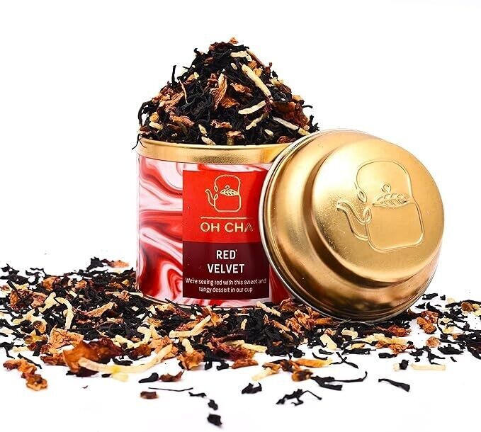 OH CHA – Red Velvet Flavoured Tea, Sweet cravings satisfied without calories 35g