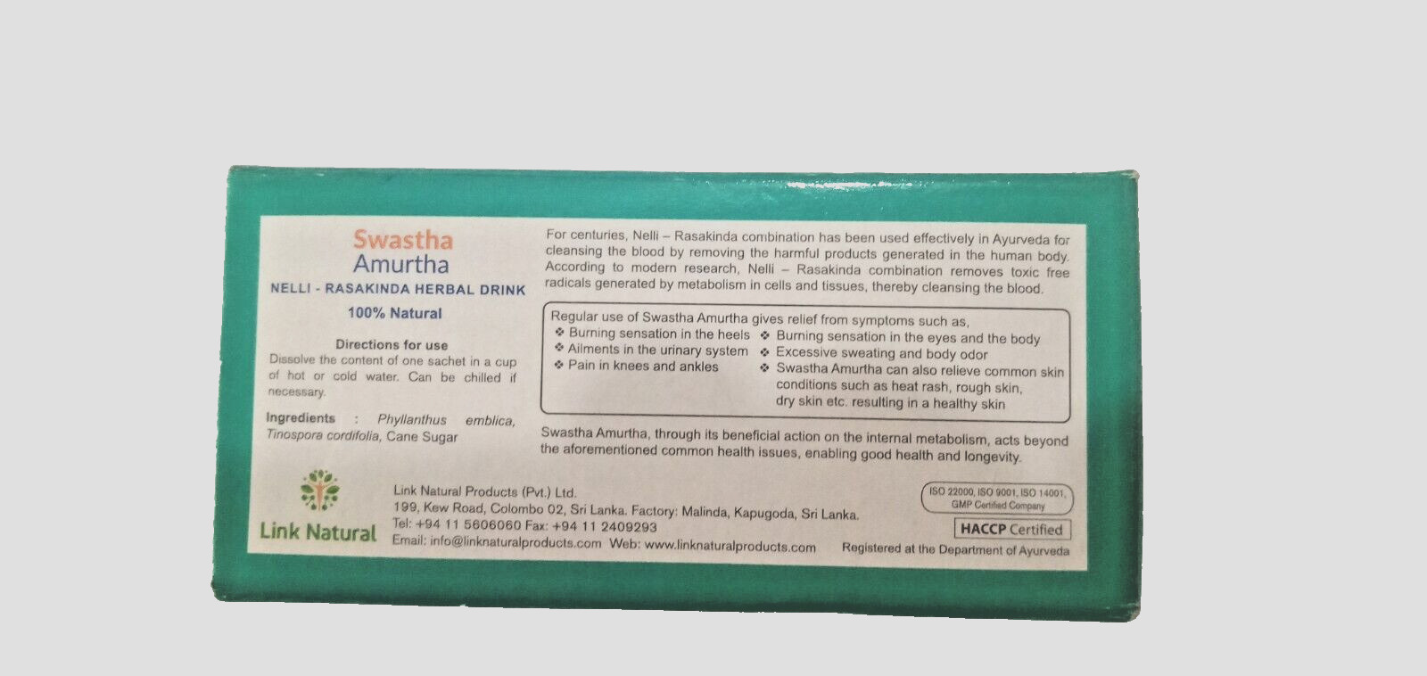 Swatha Amurtha Ayuruvedic Drink, Link Natural Sri Lanka Herbal Product