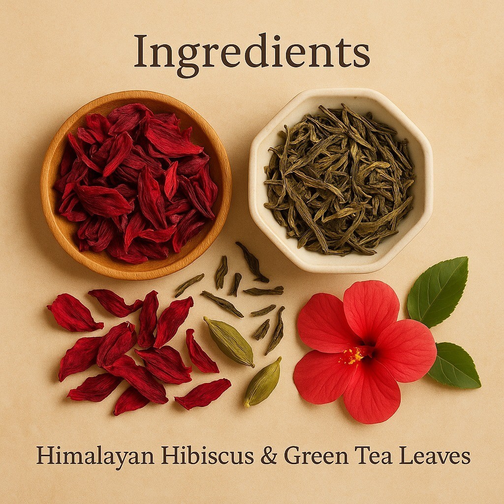 Hibiscus Green Loose Leaf Himalayan Premium Tea for Immune-support Antioxidant
