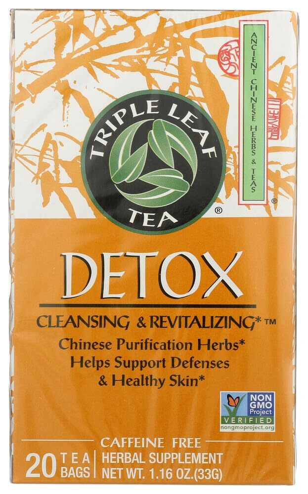 Triple Leaf Detox Tea 20 Tea Bags Pack of 2 Herbal Wellness Tea