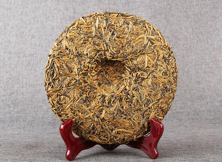 Golden Bud Dian Hong Tea Yunnan Dianhong Black Tea Cake Honey Fragrant 357g