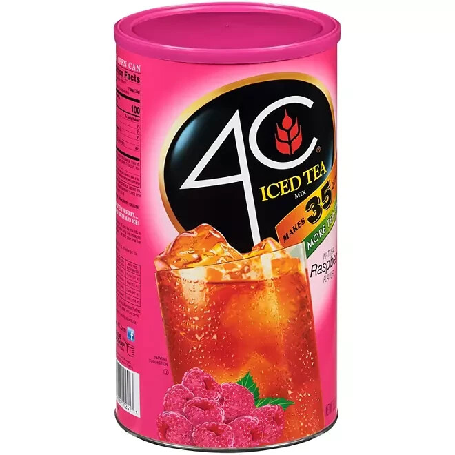 4C 35 QT Raspberry Iced Tea Mix (82.6 oz.) Fast Ship
