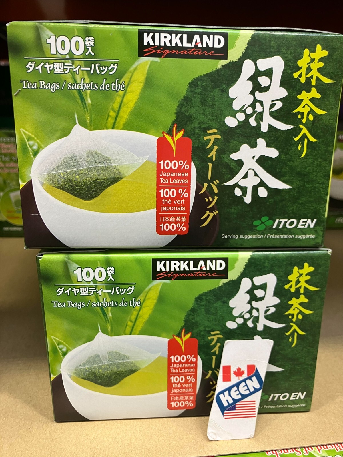 KIRKLAND CANADA Japanese Green Tea, 100 Count, Exp:2026DE03