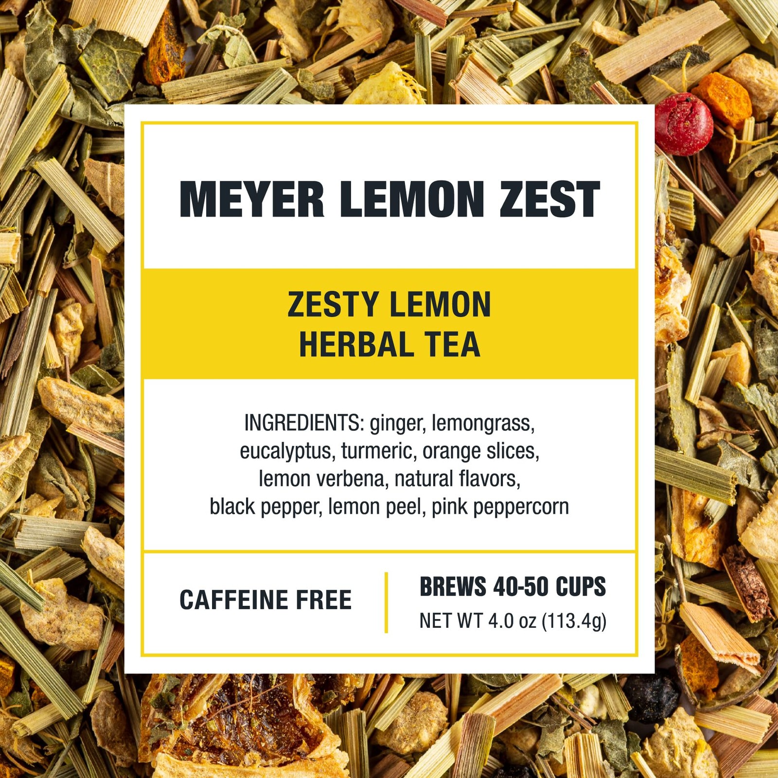 – Meyer Lemon Zest, Loose Leaf, Zesty Lemon Tea, Premium Non-Caffeinated Blen…