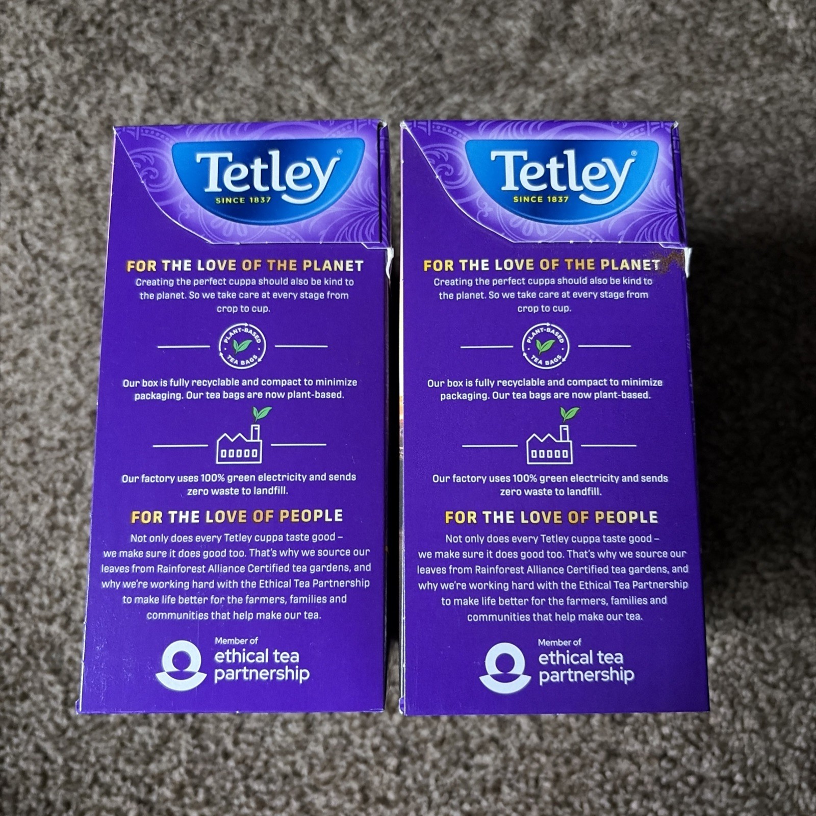 Tetley British Blend Premium Black Tea 2 Box 160 Bags Deliciously Rich & Robust