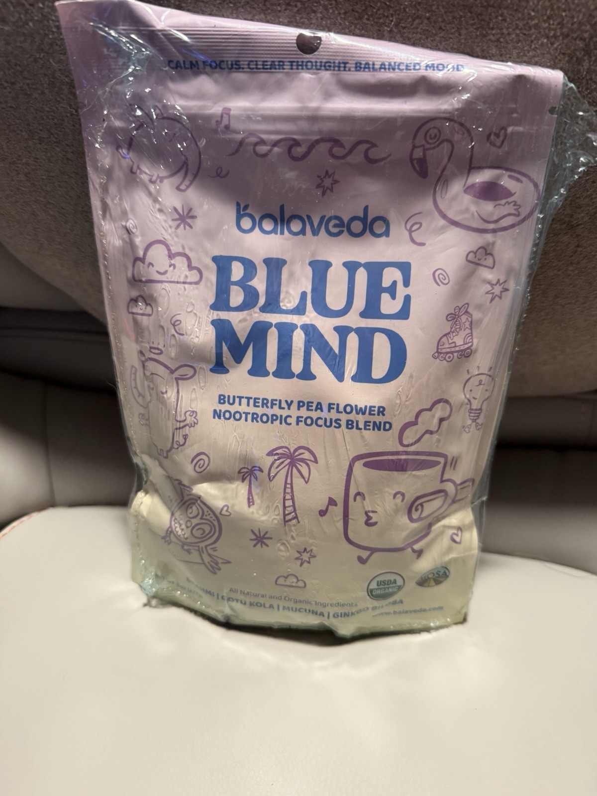 Blue Mind Organic Butterfly Pea Herbal Tea Blend Caffeine-Free 8oz (32 Servings)