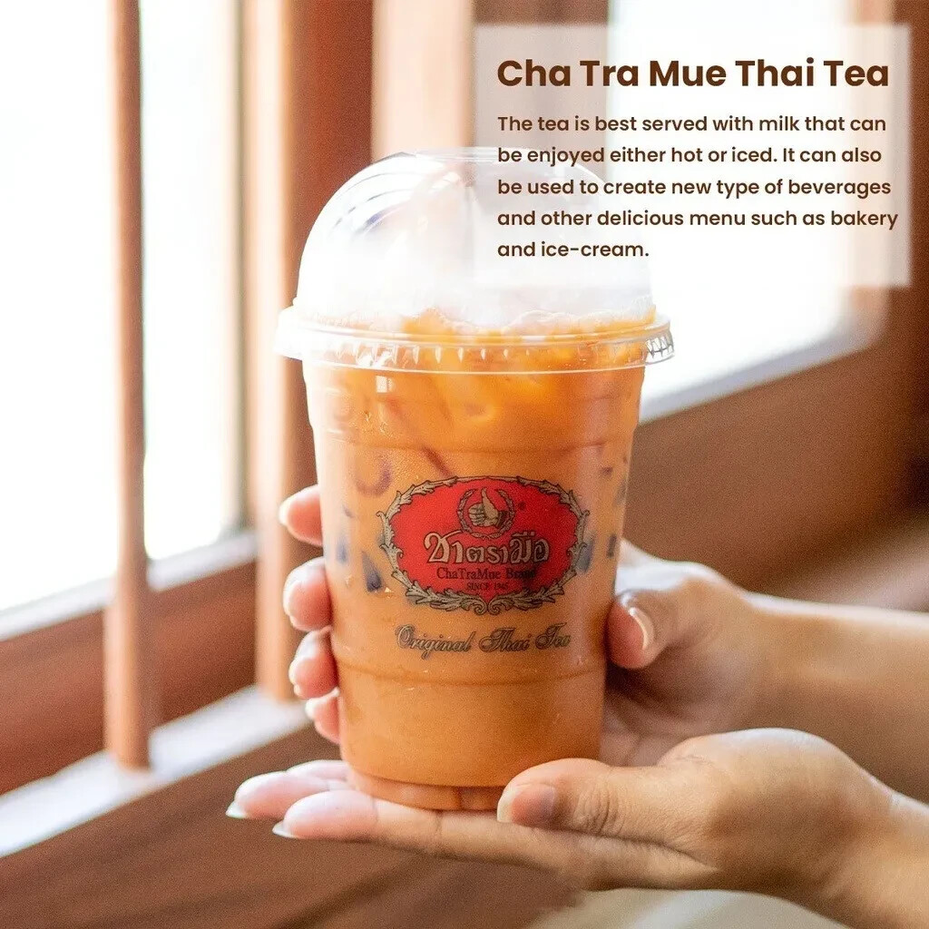 Set 2X Cha Tra Mue Green Tea Milk 200g & Thai Red Tea 400g Original Ice Drink