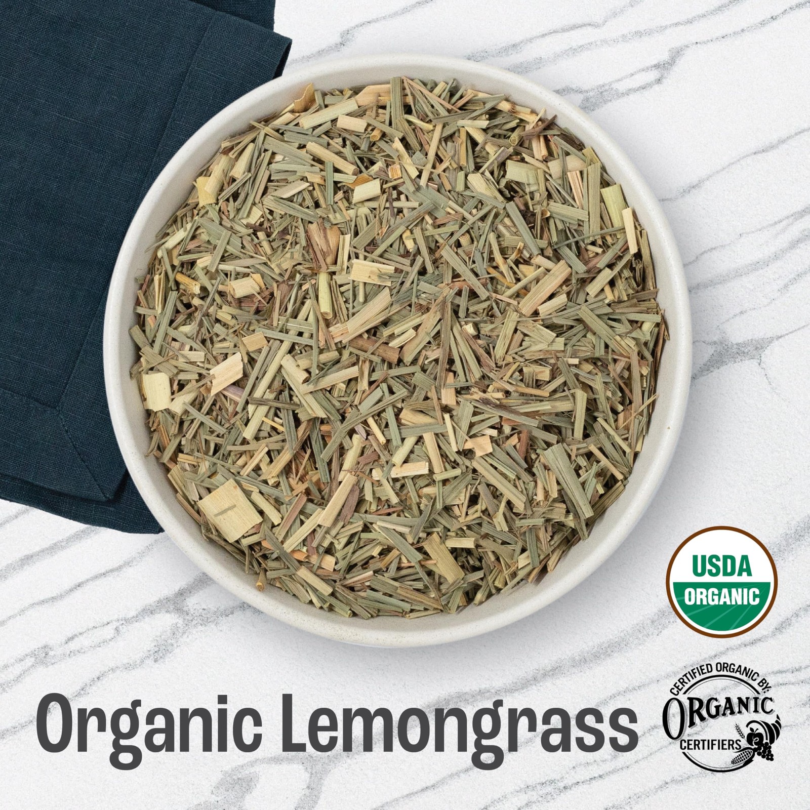 Organic Lemon Grass (8 oz bag) Certified USDA Organic, Cut & Sifted Dried Lem…