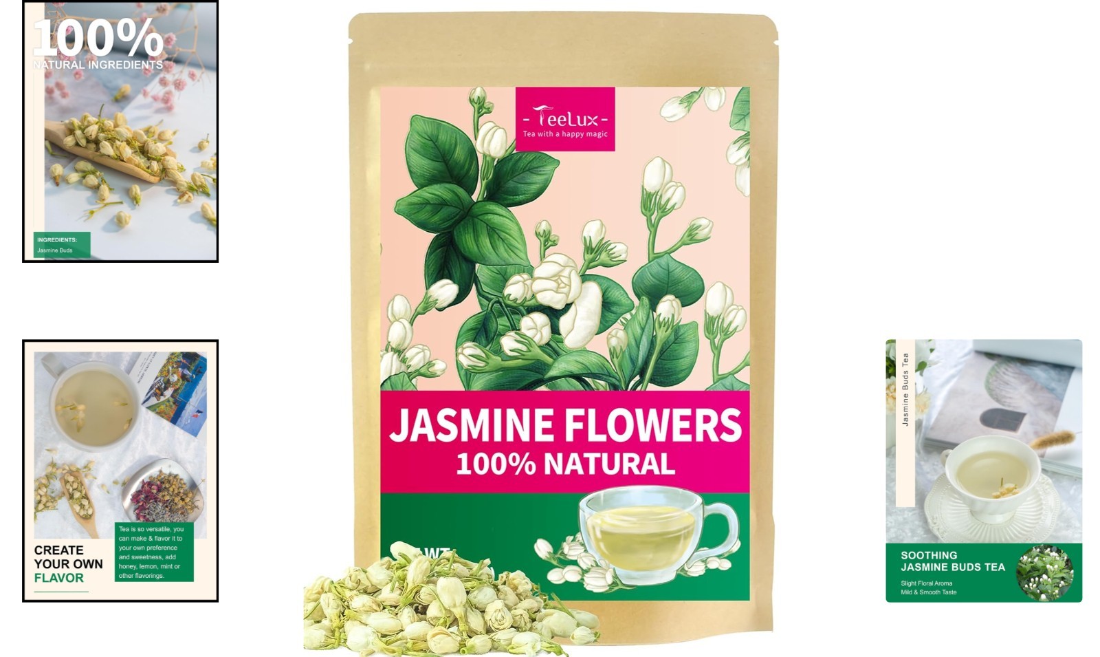 Versatile Caffeine-Free Jasmine Buds – Ideal for Tea, Cooking, and Baking Bliss