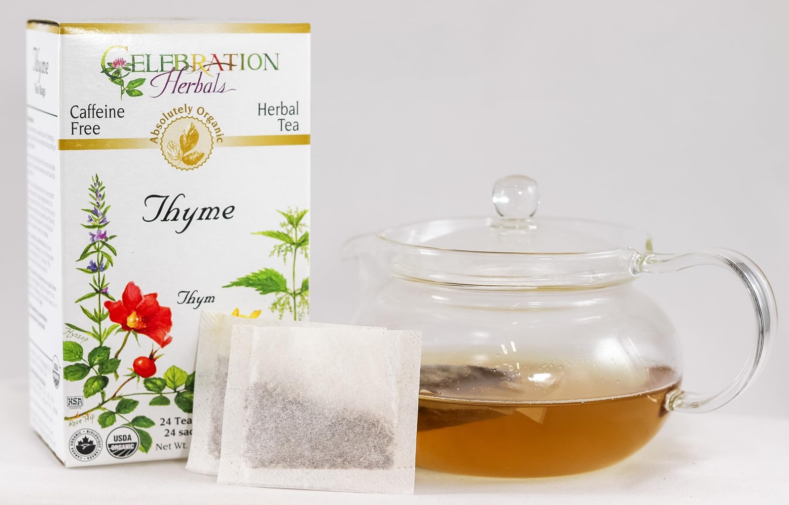 CELEBRATION HERBALS Thyme Leaf Tea Organic 24 Bag, 0.02 Pound