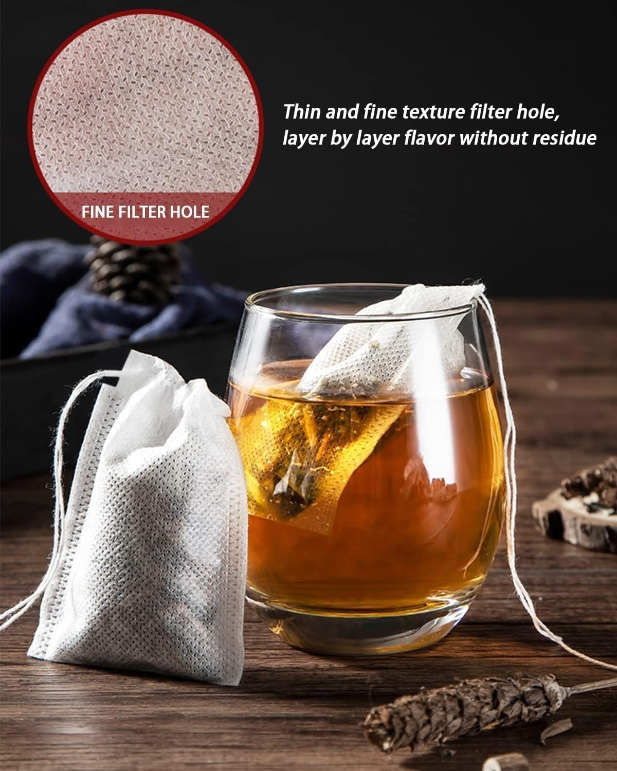 200pcs Disposable Tea Bags for Loose Leaf Tea, Tea Filter Bags with Free Tea …