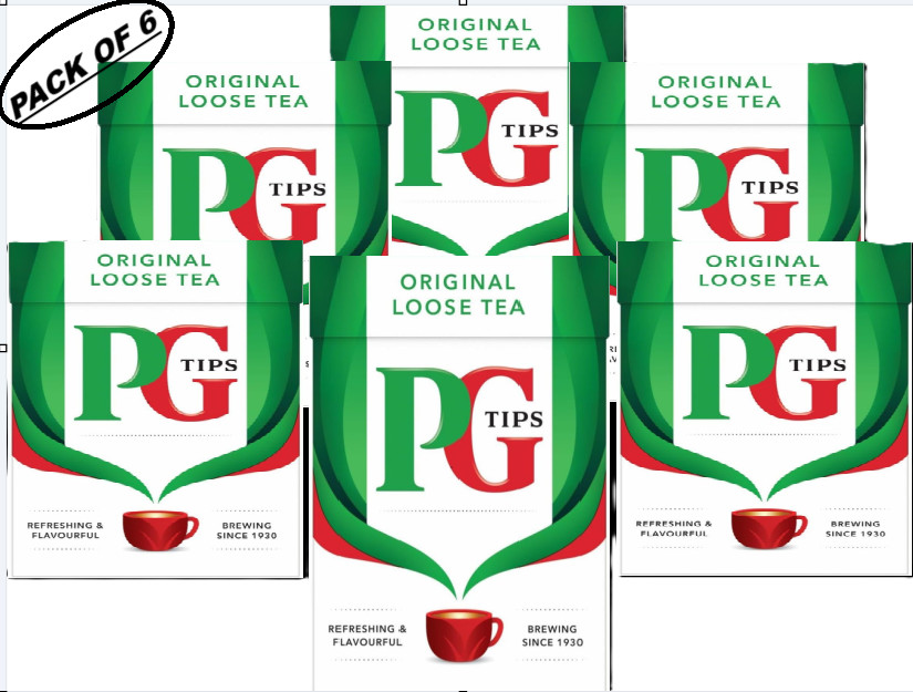 PG Tips Black Tea, Loose Tea, 8.8-Ounce Boxes (Pack of 6)