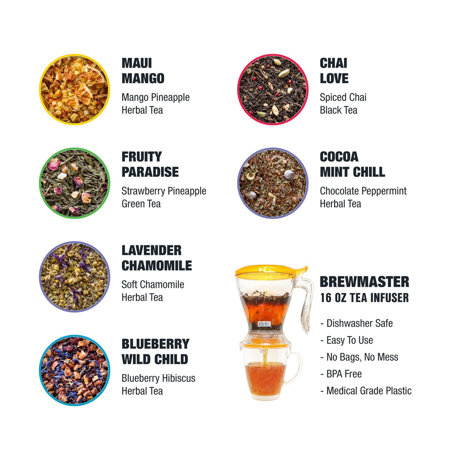 Ultimate Live Loose Leaf Kit, Tea Starter Kit with High to Non-Caffeinated Bl…