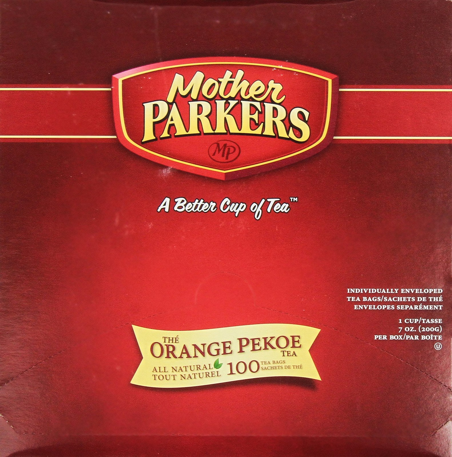 Mother Parker’s Orange Pekoe Hot tea 100 count