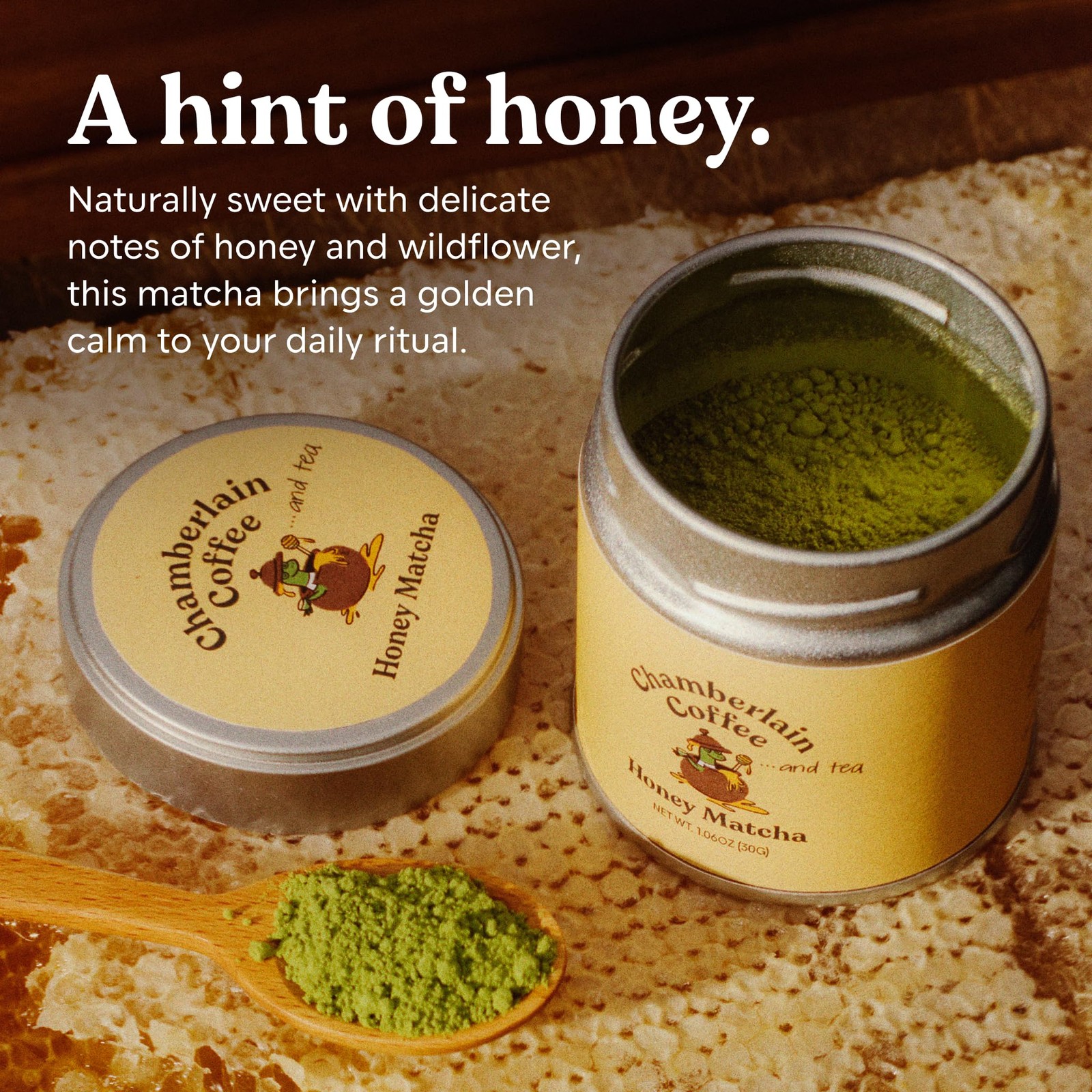Chamberlain Coffee Honey Matcha Powder Ceremonial Grade Matcha Powder, First…