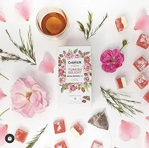 Carmién Tea Pyramid range: Turkish Delight Rooibos Tea 20’s (50g)