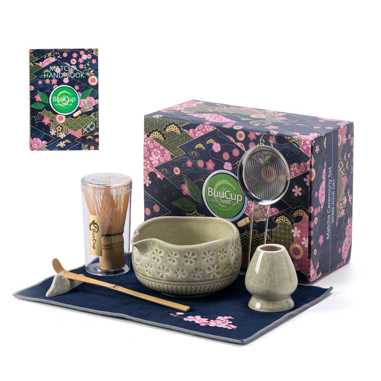 Matcha Whisk Set, Ceramic Matcha Kit Set Includes Matcha Bowl, Matcha Whisk a…