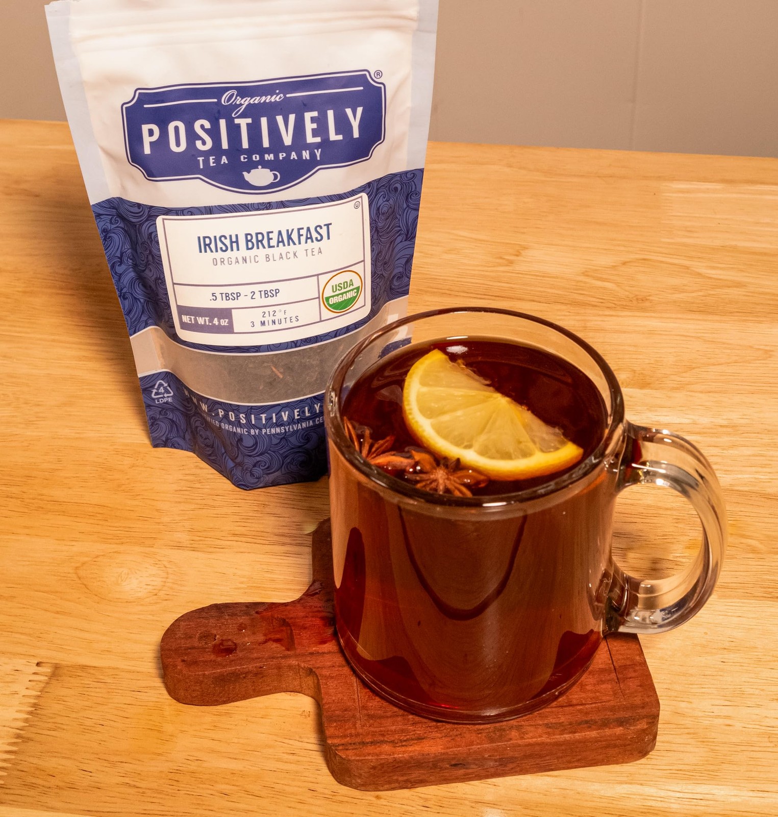 Organic Positively Tea Company, Irish Breakfast Black 1 Pound (Pack of 1)