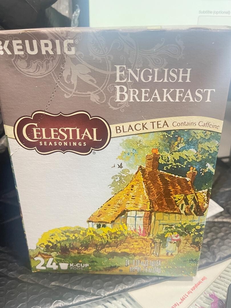 Celestial Seasonings English Breakfast Black Tea K-Cups 24 2020-2022(Z15-8,Y9-2)