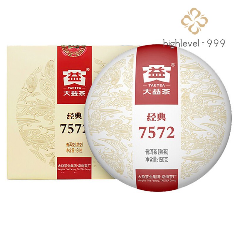 2025 7572 Menghai Dayi Factory TAETEA Pu-erh Puer Pu Er Ripe Cooked Tea 150g Box