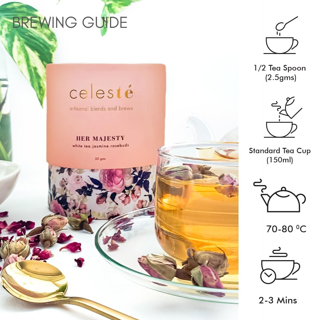CelesTe Her Majesty – Jasmine Tea Loose Leaf – Premium Blend with Jasmine…