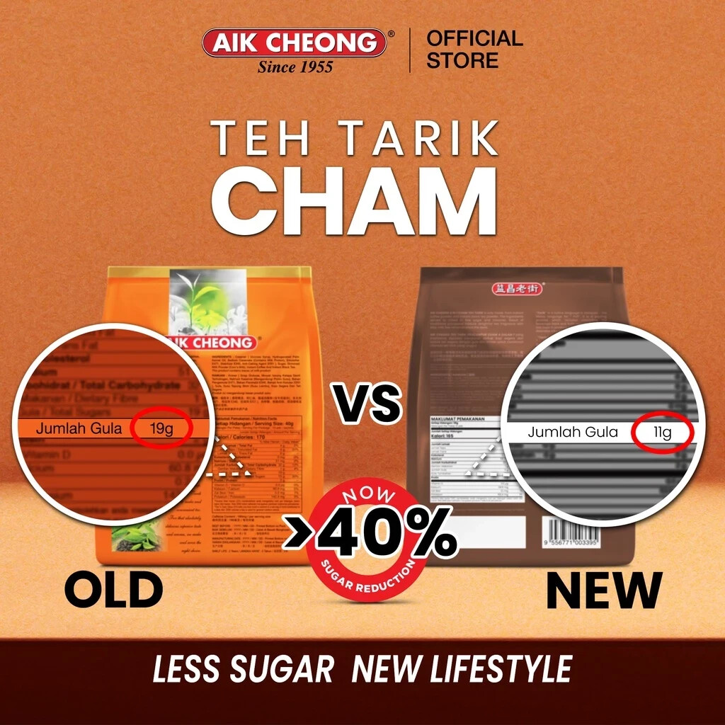 AIK CHEONG Teh Tarik – Cham 4in1 (38g x 12 sachets)
