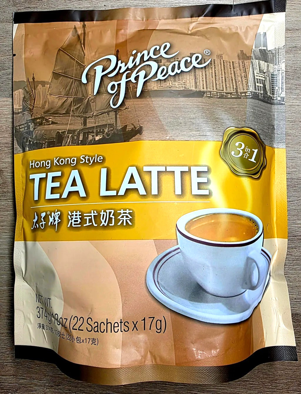 Prince of Peace 3-in-1 Hong Kong Style Instant Tea Latte | 22 Sachets 374g 13oz