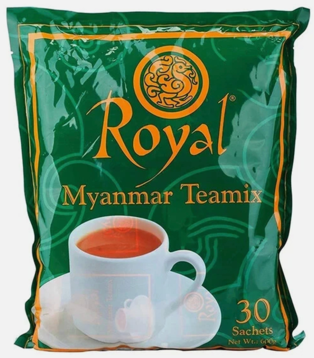 Royal Myanmar Tea Mix 3 Pack Burmese Milk Tea Instant | Laphet Yay 30 Sachets