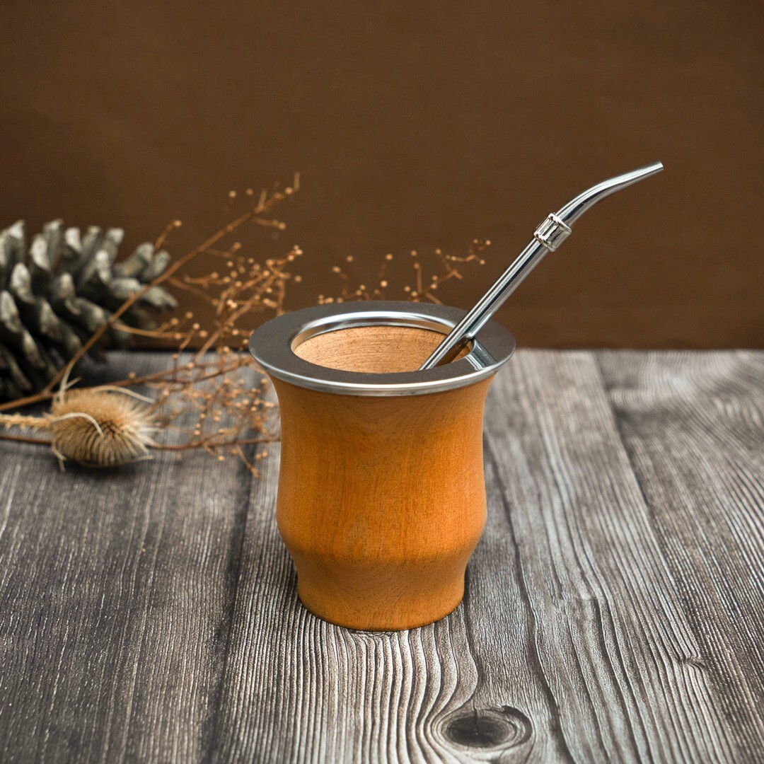 GauchoLife Wooden Mate And Straw To Drink Yerba Mate