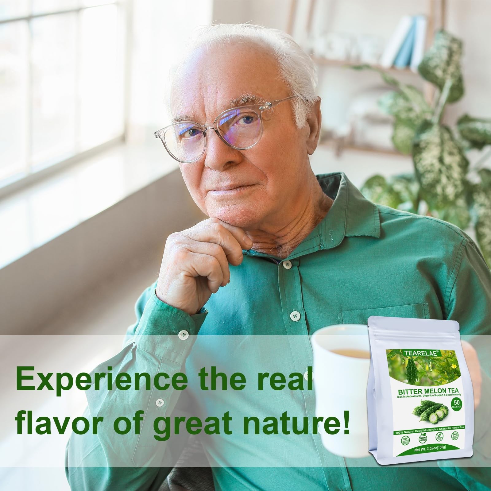 TEARELAE Bitter Melon Tea Bags 2g x 50 Caffeine~Free Herbal Tea