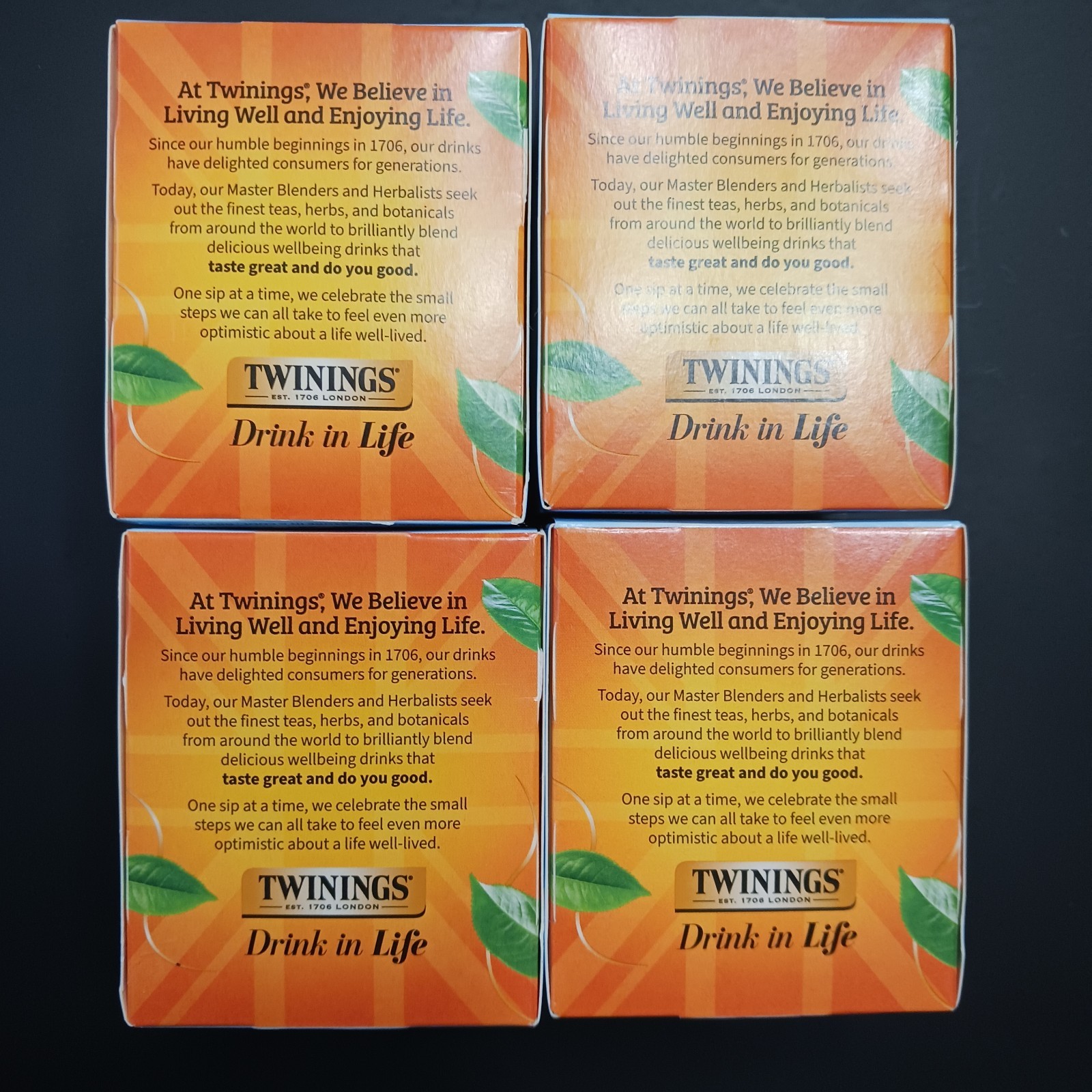 Twinings Pure Camomile Tea Bags 40 Count Total Lot Of 4 Boxes Of 10
